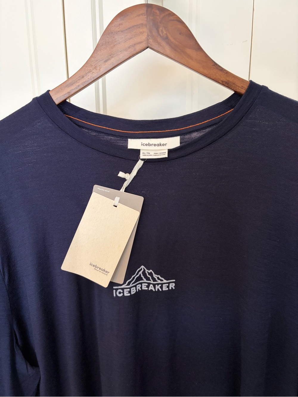 Icebreaker 150 Merino WoolMen’s Midnight Navy Long-Sleeve Logo Tee